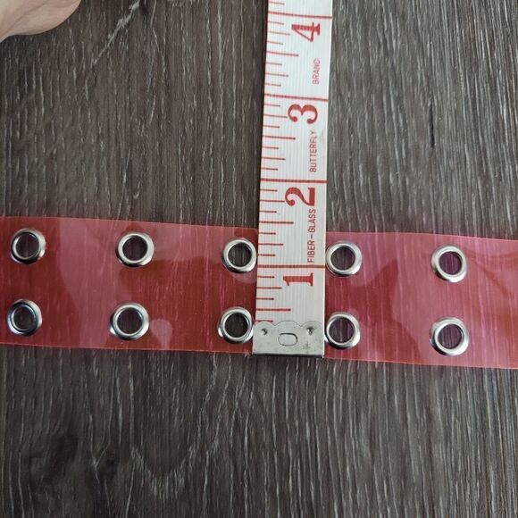 Clear Grommet Belt in Pink 40.5" Long - Picture 5 of 5